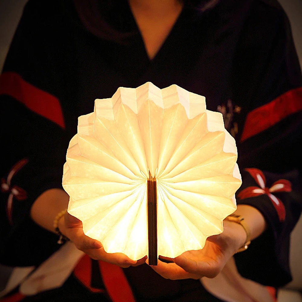 360 Degree Foldable Organ Paper Lamp With Built In 1200mAh Rechargeable Battery 9