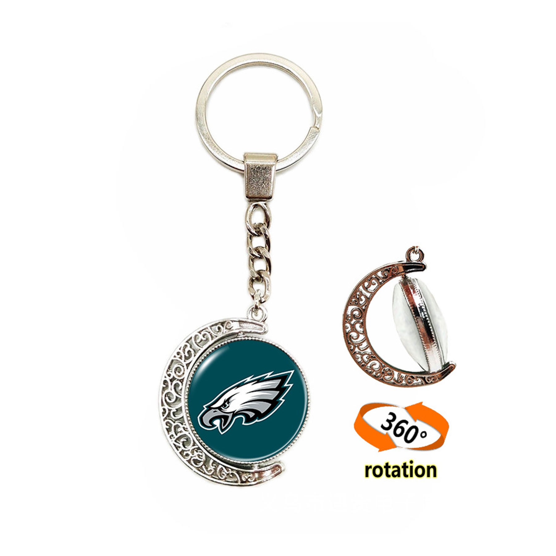 Double Sides Round Spinner Keychain 5