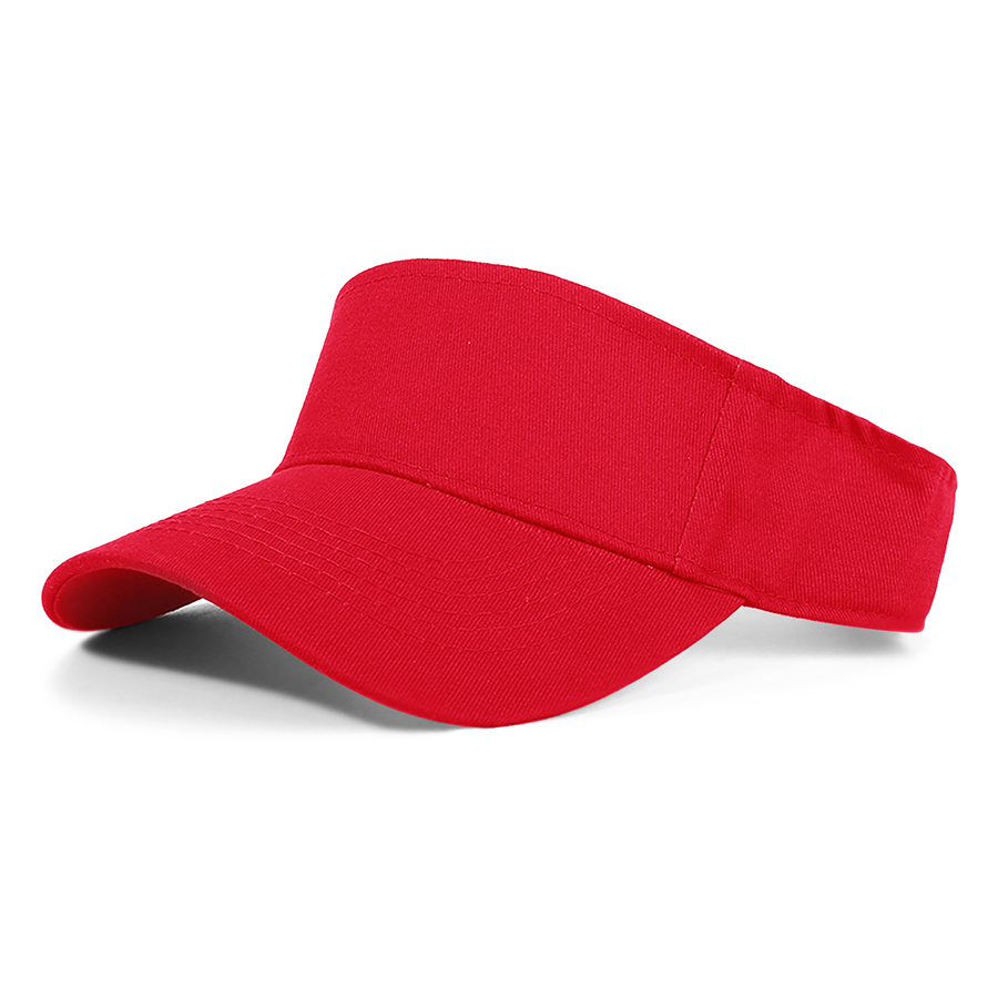 Stock Solid Color Cotton Visor - Sports Style 30