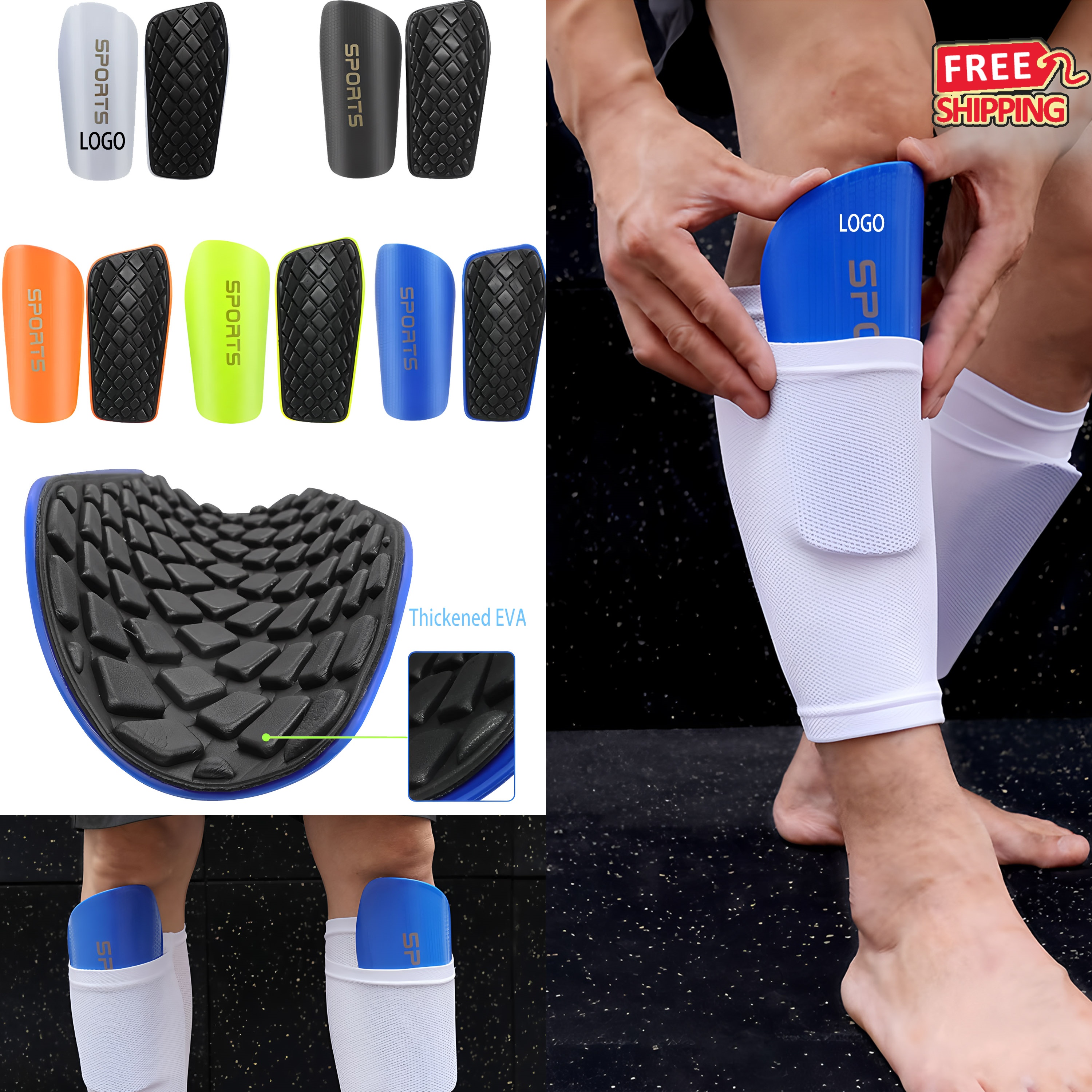 Soccer Shin Guards with Protective Padding 2