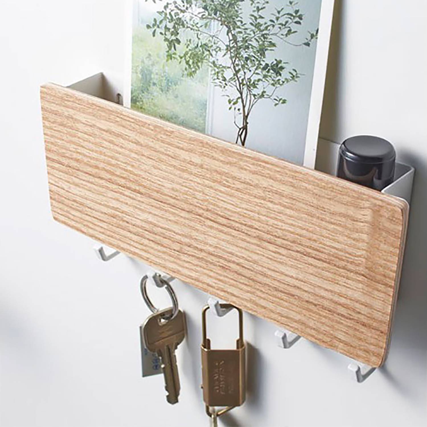 Wooden Key Organizer Wall Hook 4