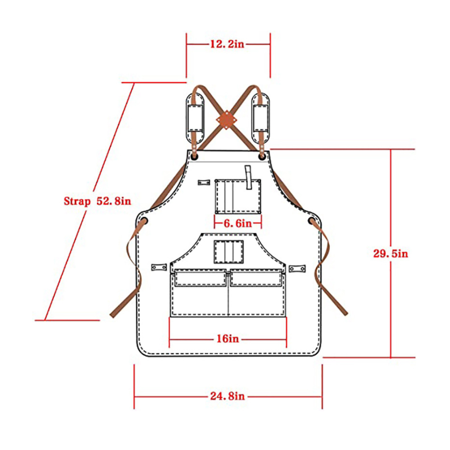 Multi-Pocket Canvas Tool Apron 9