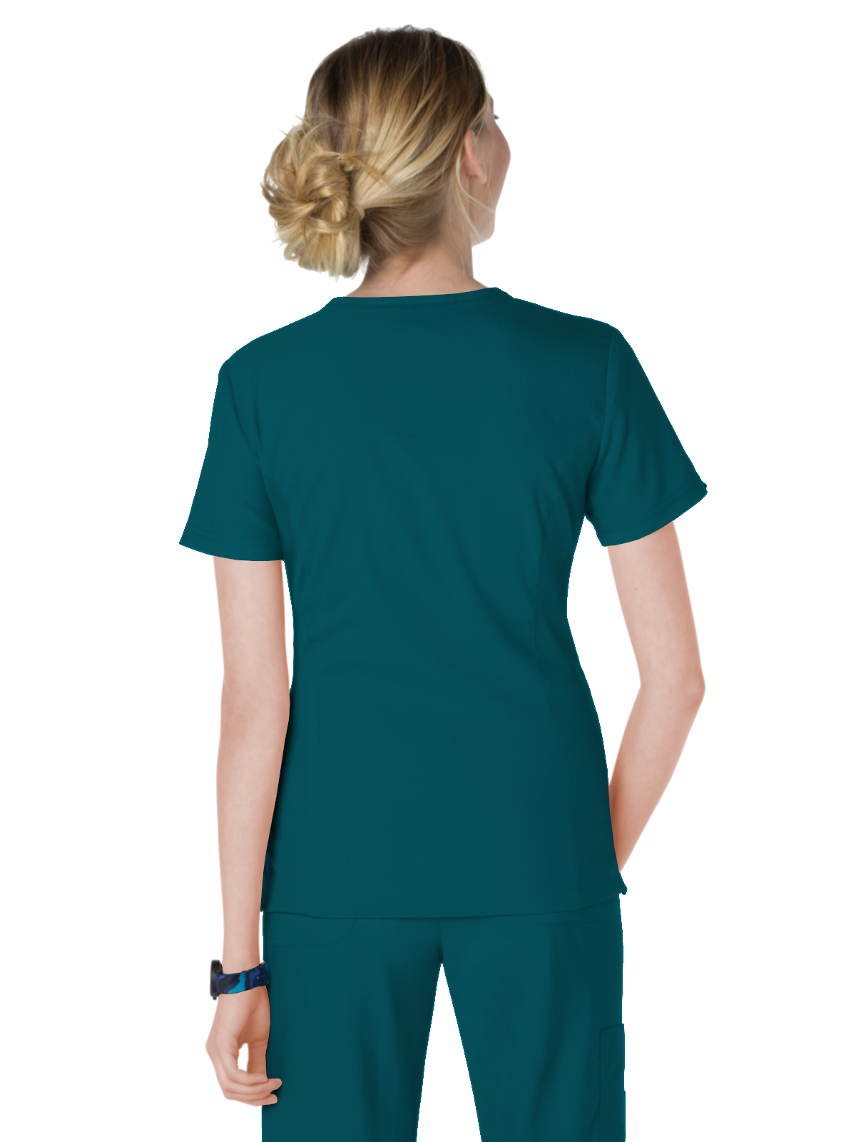 koi - Lite - Women's Four-Pocket Zipper Neck Serenity Top 4