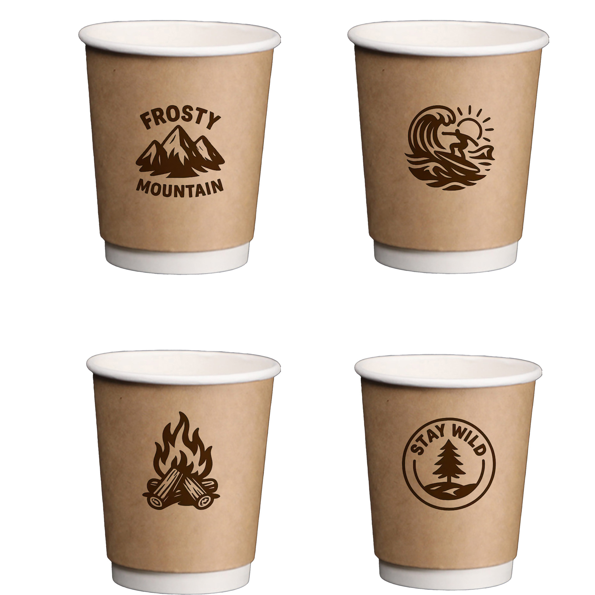 Double Wall Kraft Paper Cup 8oz 3