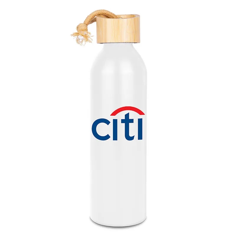Meriden Sustainable Aluminum Bottle with Bamboo Lid &Cotton 9