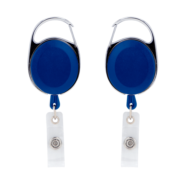 Oval Metal Retractable Badge Reel with Carabiner 18