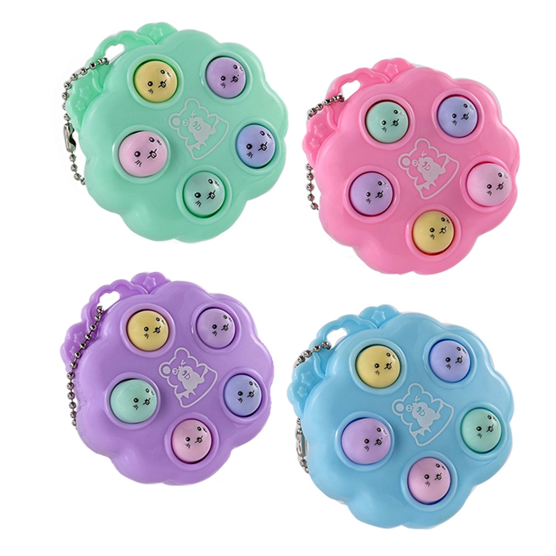 Colorful Push Pop Bubble Keychain Toy Pendant 9