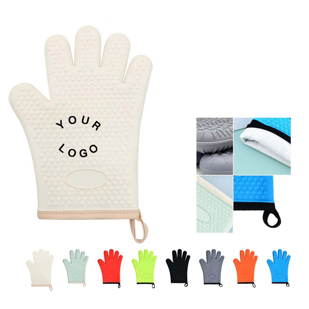 Heat Resistant Silicone Grilling Gloves for Cooking 3