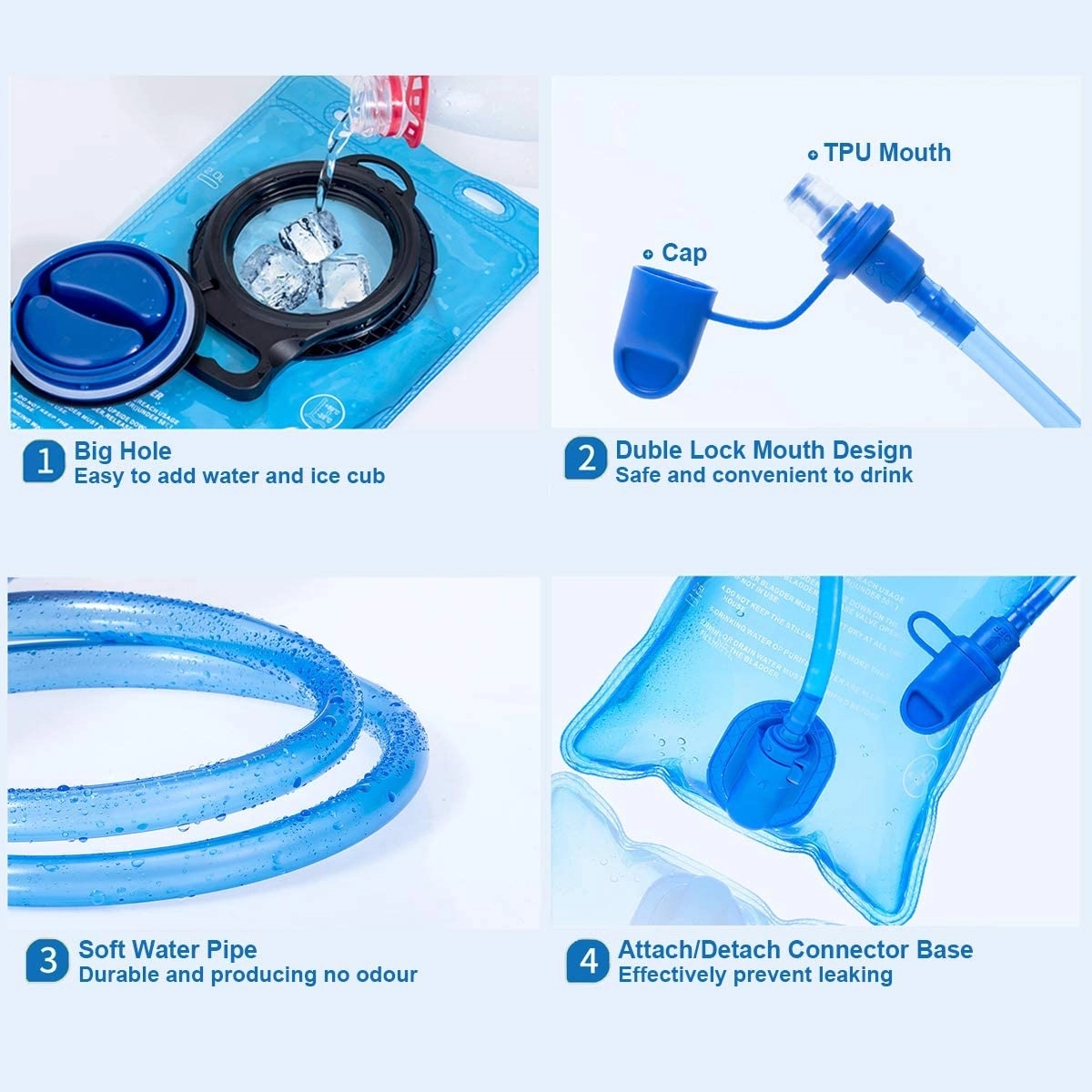 2 Liter Leakproof Water Storage Bladder Bag 4