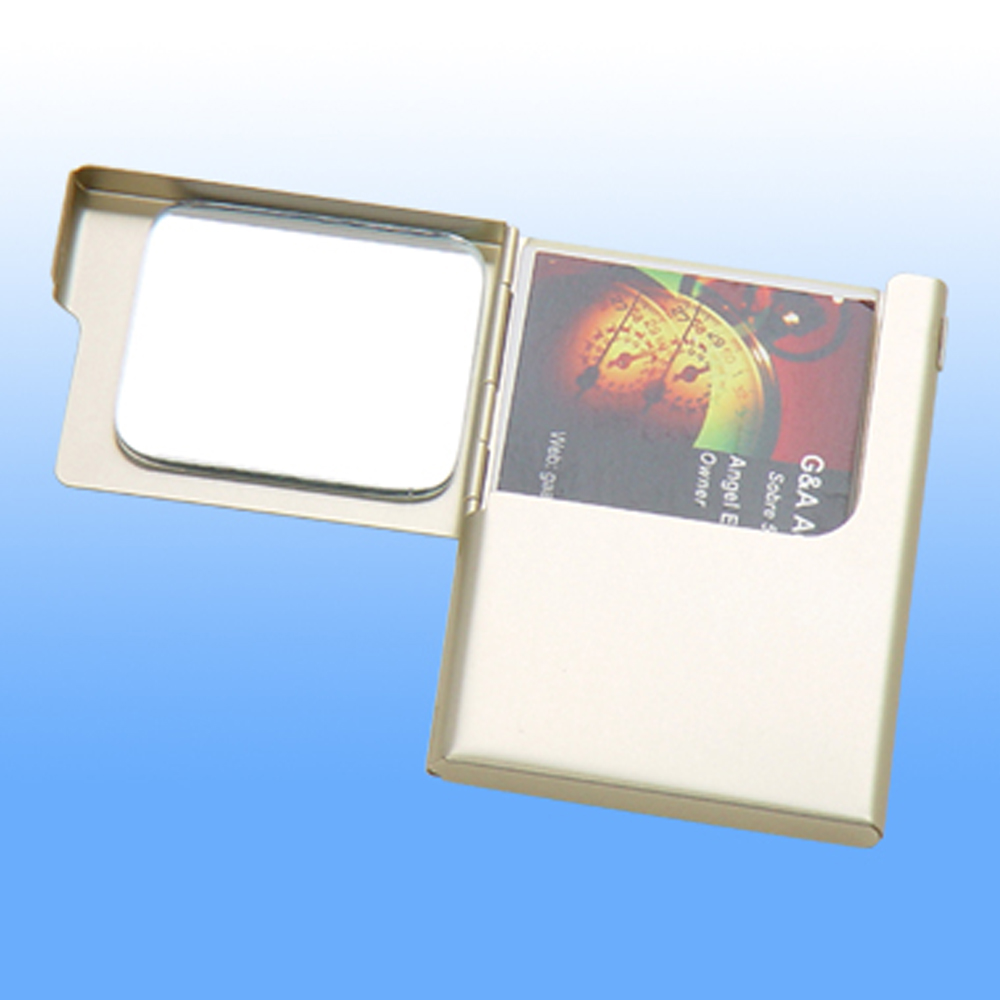 Aluminum Business Card Case with Mirror 2