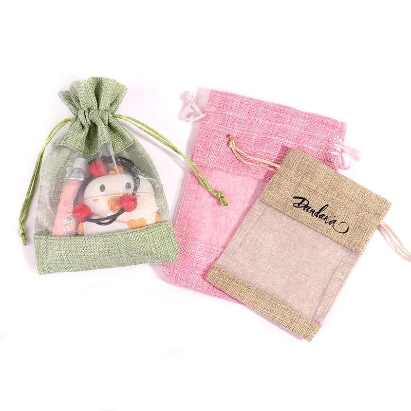 Linen Burlap Organza Bag 2