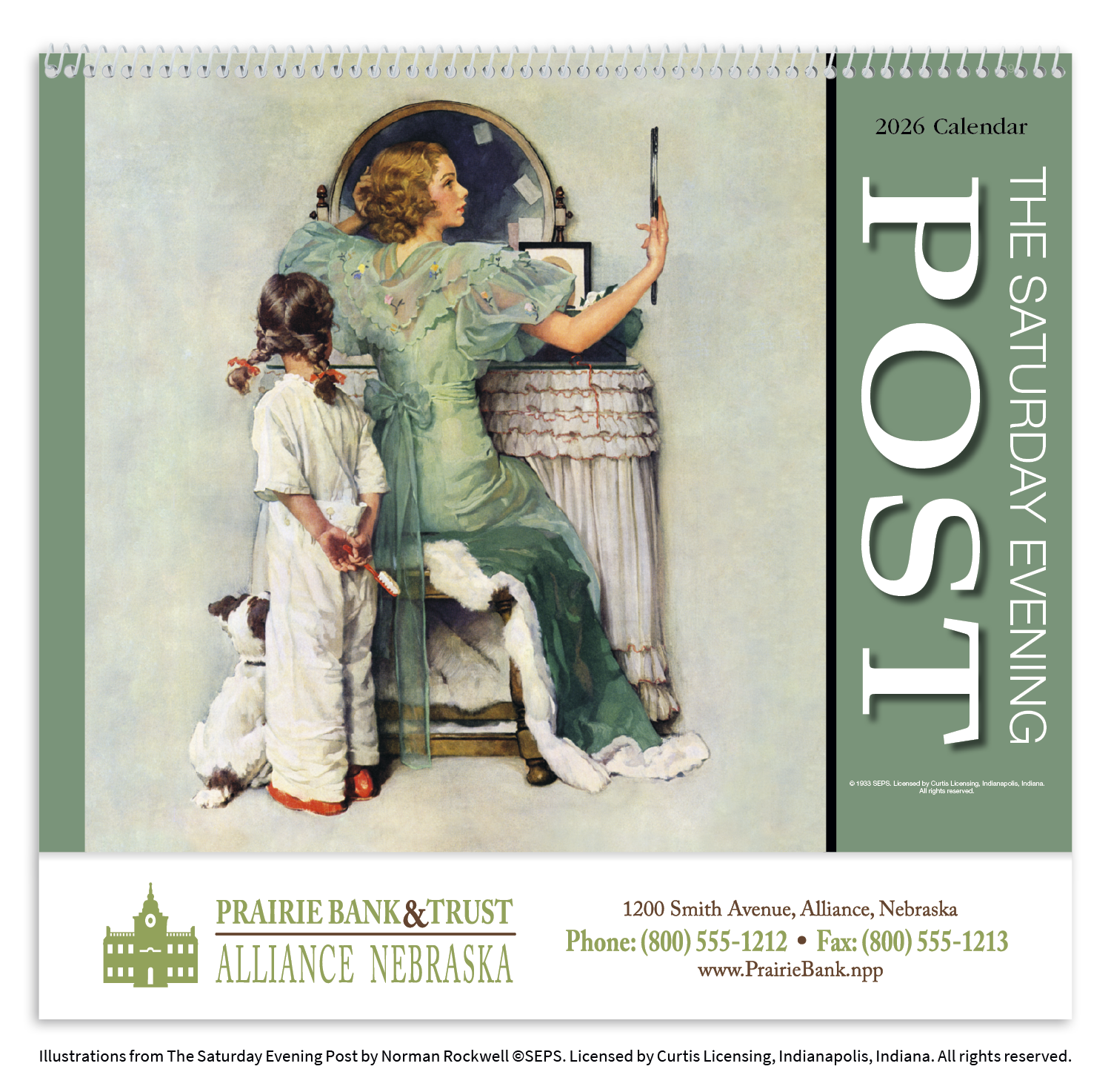 HotLine® Products Saturday Evening Post Appointment Calendar - Spiral 46