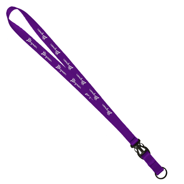 3/4" Multi color (Top and bottom) Nylon Lanyard with Plastic Slide Buckle R 293