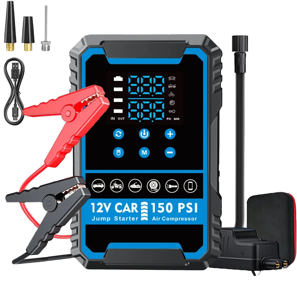 Popular 3000A Battery Jump Starter with Tire Inflator 3