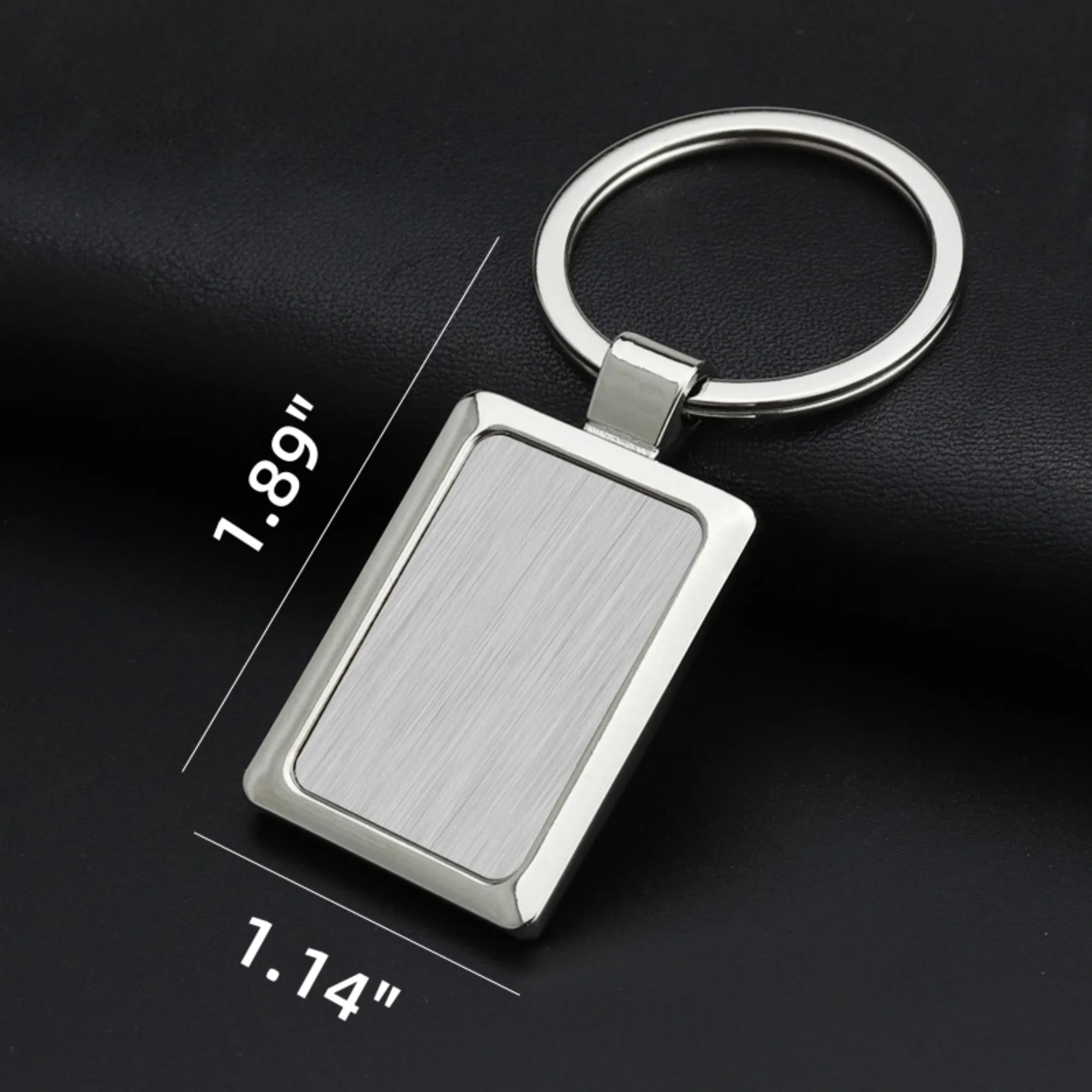 Premium Zinc Alloy Rectangle Metal Tag Key Chains 4