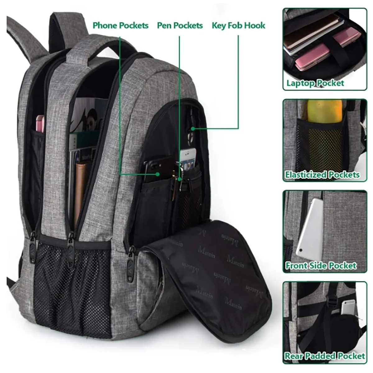 Business Commuting Multifunctional Computer Travel Backpack 4