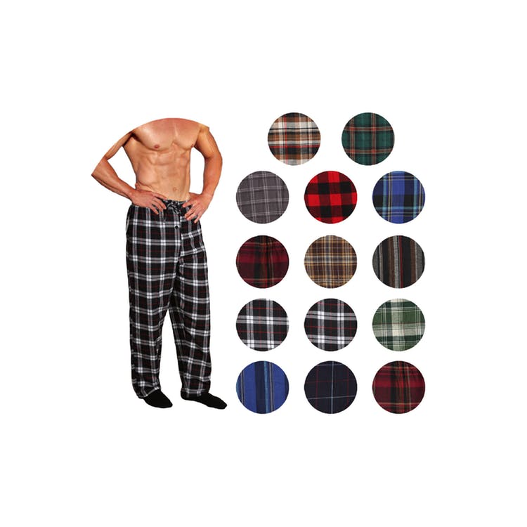 Men's Pajama Bottoms - Flannel Assorted Plaids S - XL 2