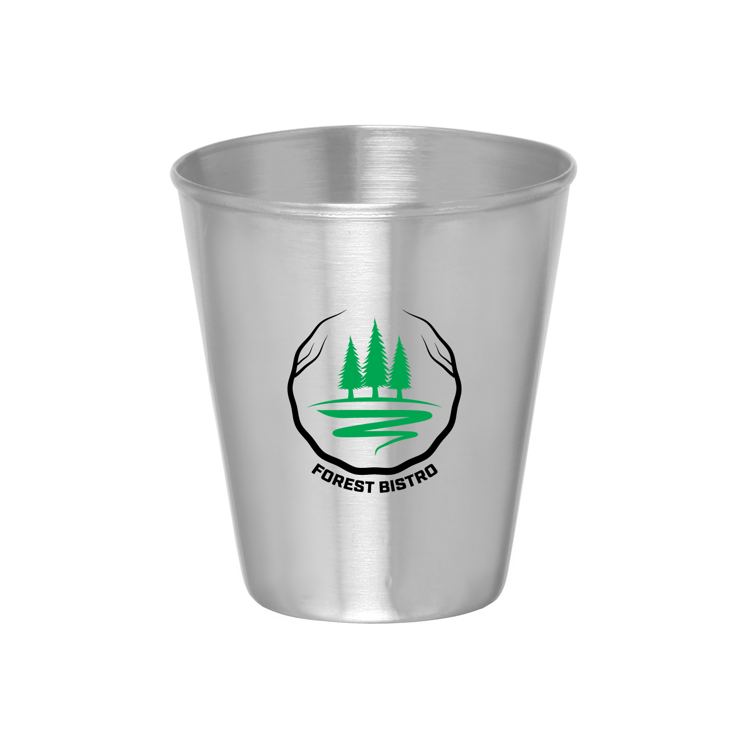 2.5 oz. Metal Shooter Shot Glass (2 Color Imprint) 2
