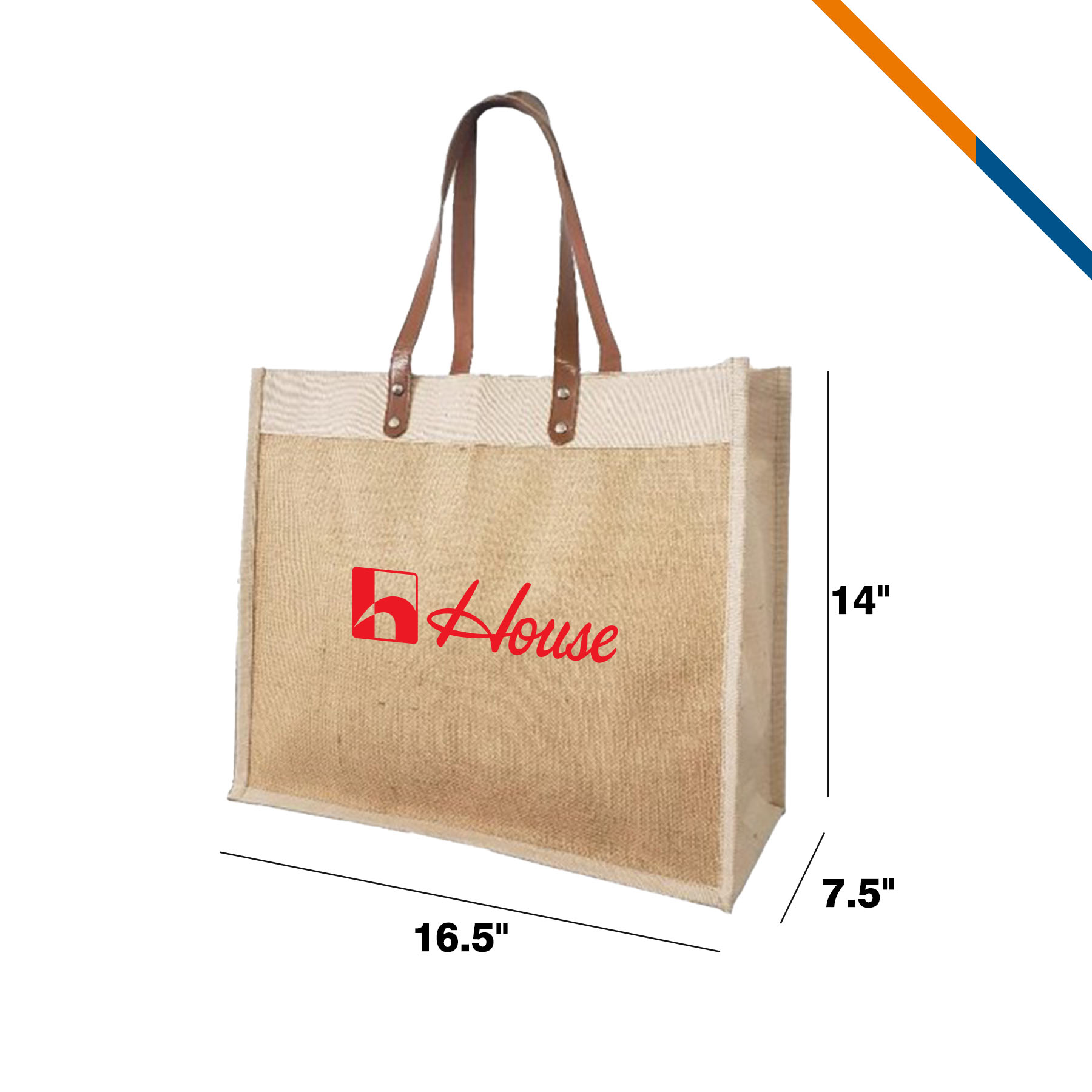 Nepeta Laminated Jute Tote Bag, custom tote bag with logo imprint 7