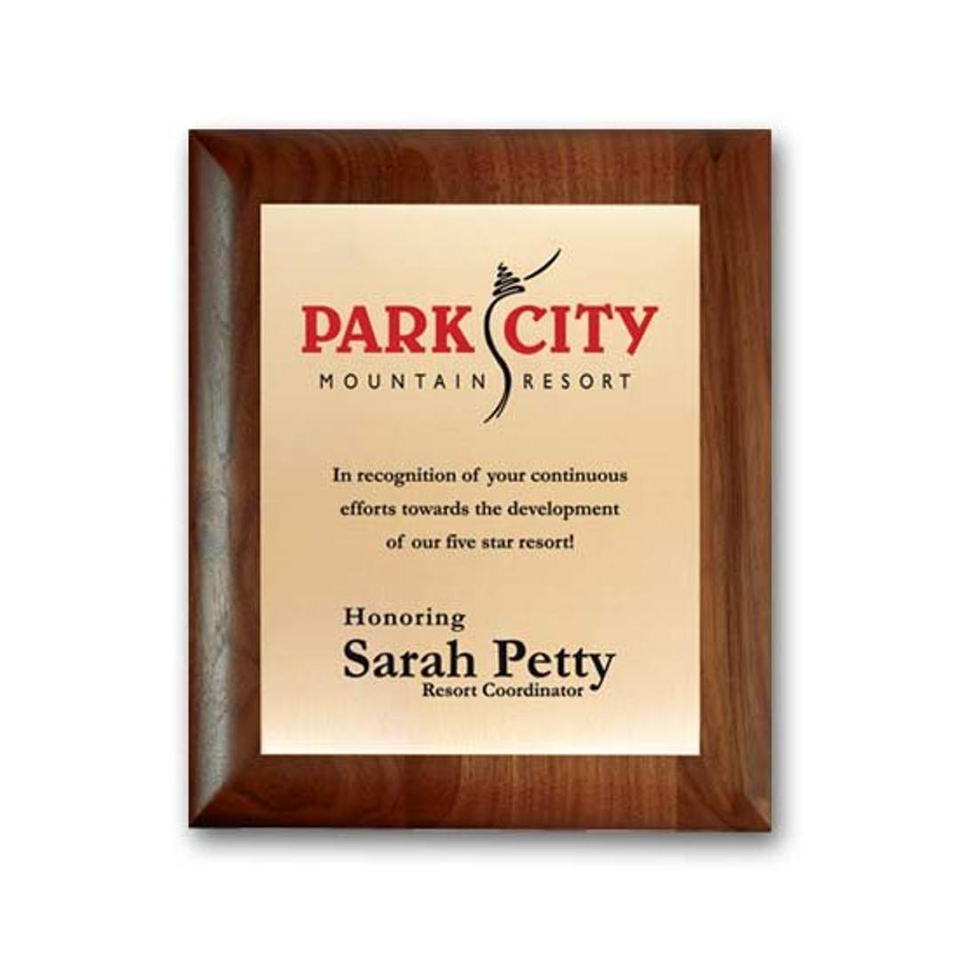 Screenprint Brass - Walnut Rolled Edge 1