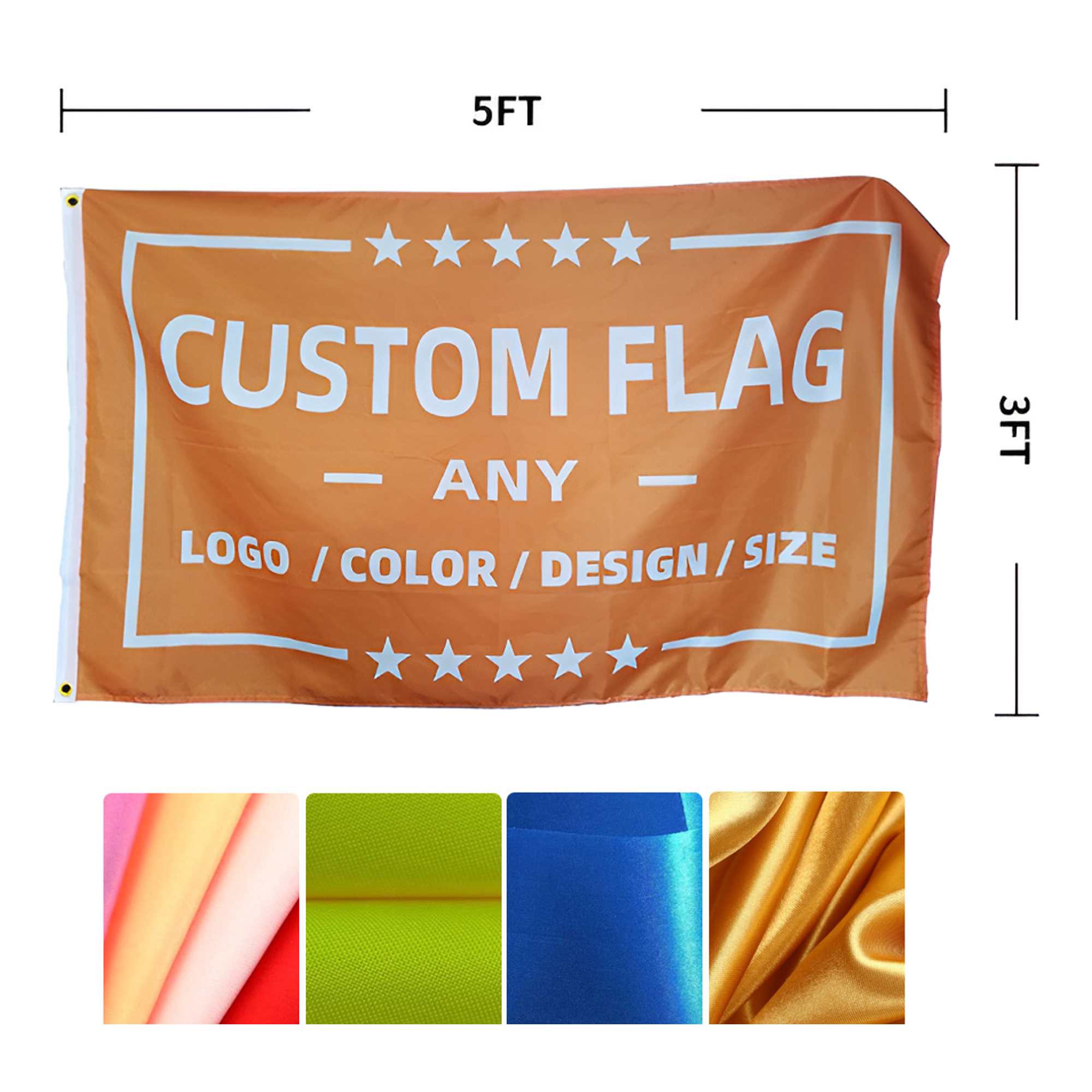 MOQ 10 PCS Personalized Custom 3X5 Ft Flag 2