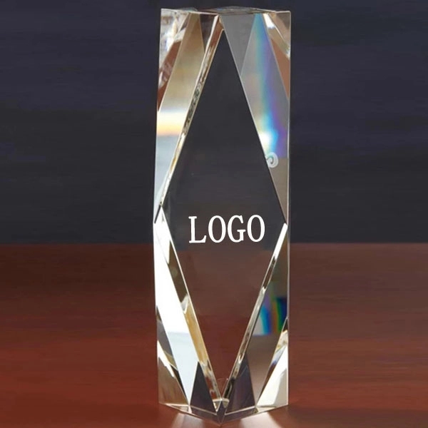 Clear Crystal Trophy Award 4
