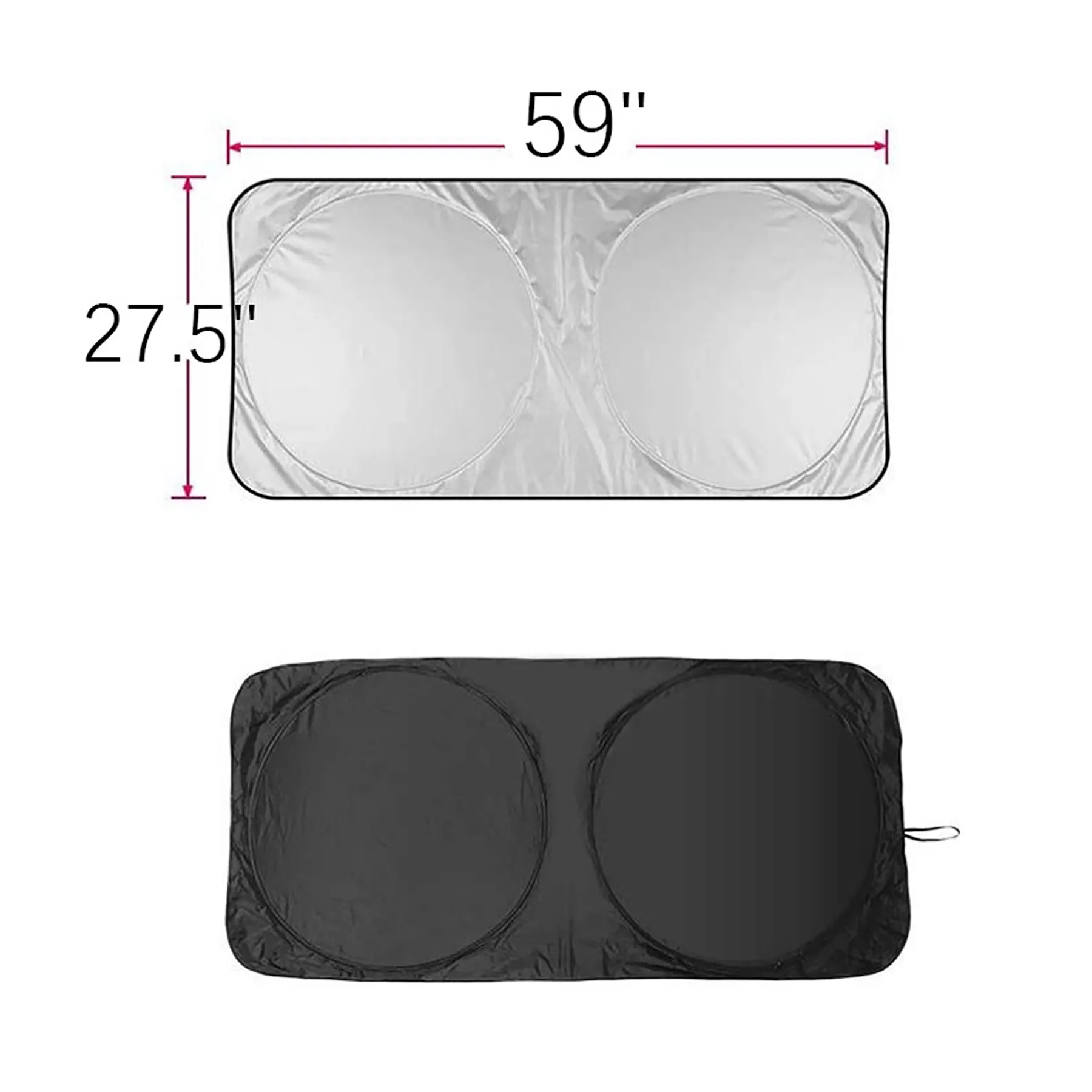 Full Color Car Windshield Sun Shade with Pouch 2