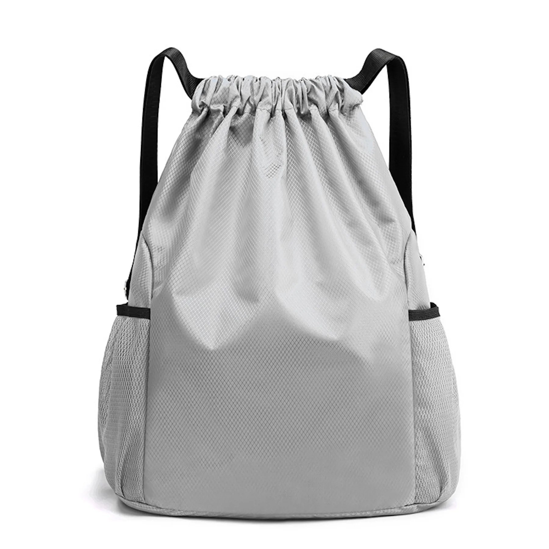 Drawstring Backpack Sports Gym Bag w/2 Water Bottle Holder 6