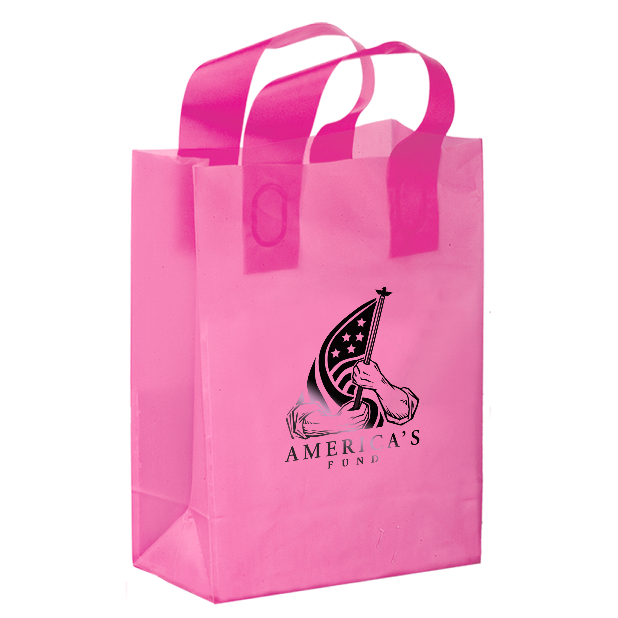 Color HDPE Frosted Soft Loop Shopper 13