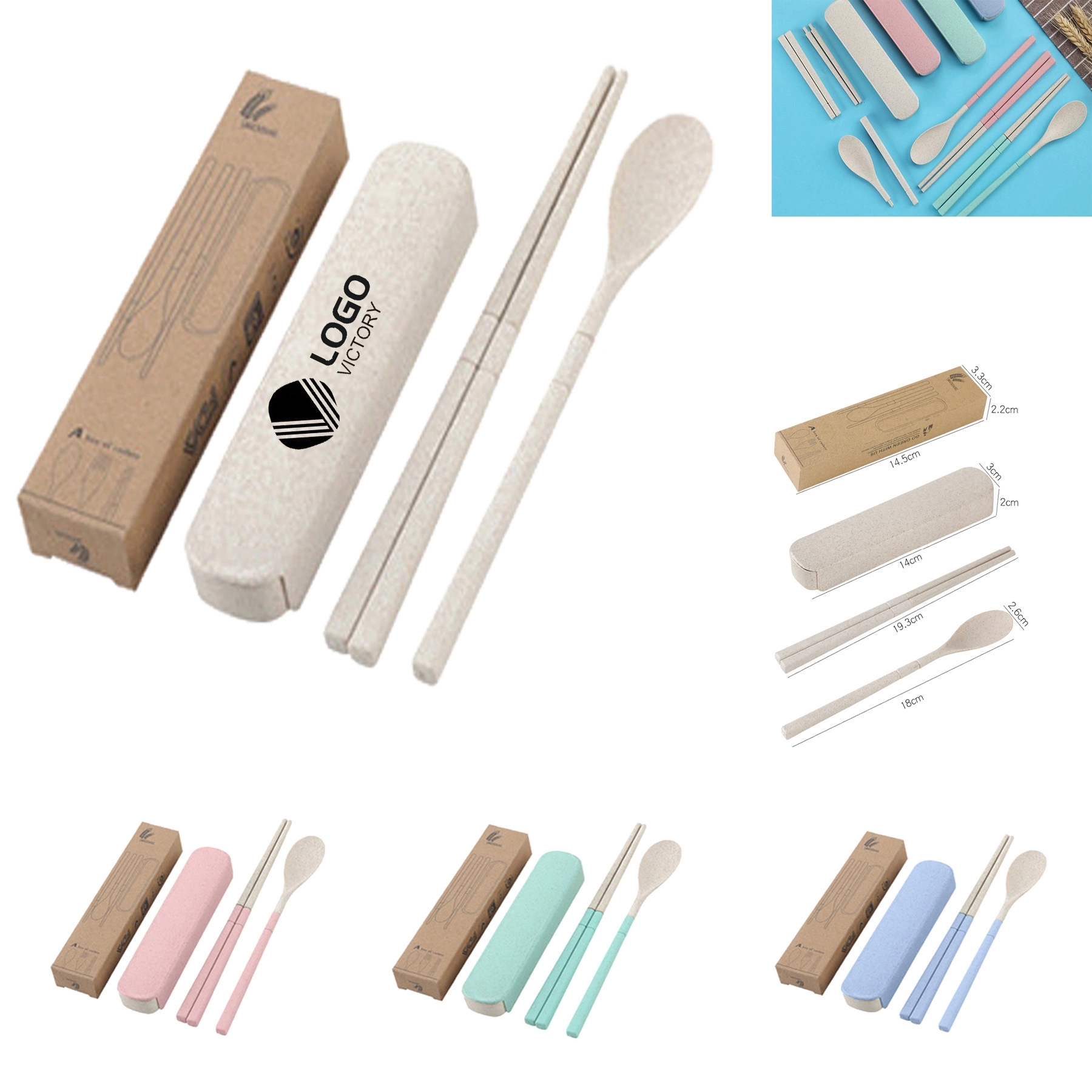 Two-Piece Portable Folding Tableware Set 9
