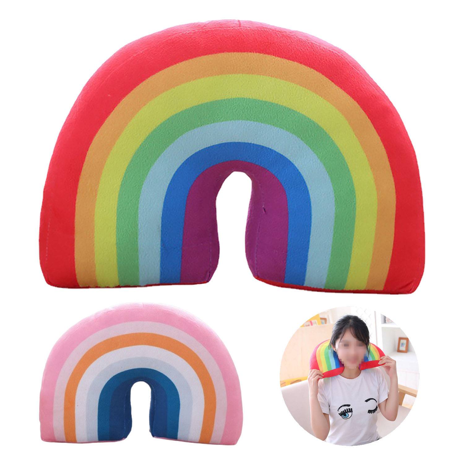 Rainbow Plush PP Cotton Pillow 3