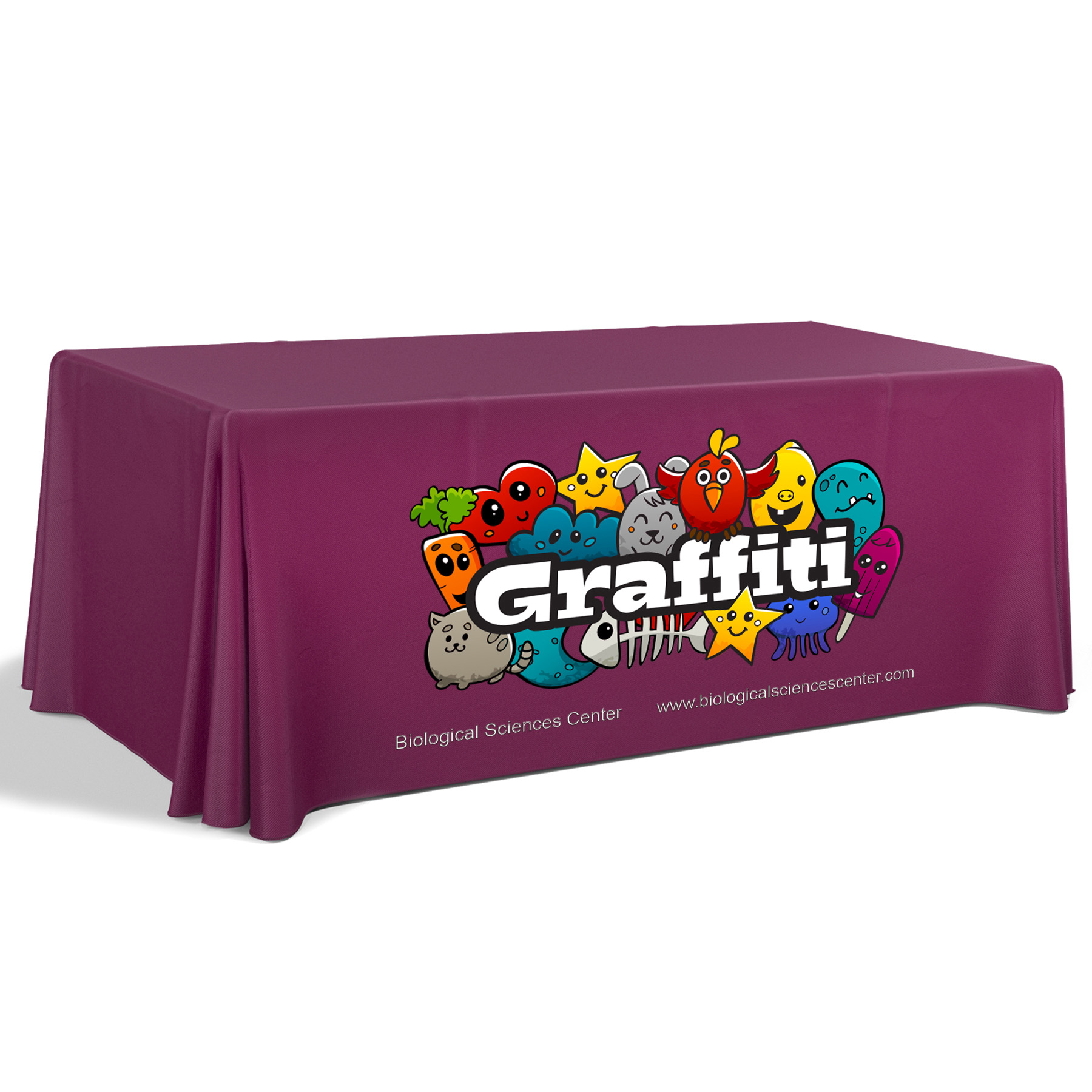 6' Premium Draped Standard Table Cover(Full Color Dye Sublimation) 31