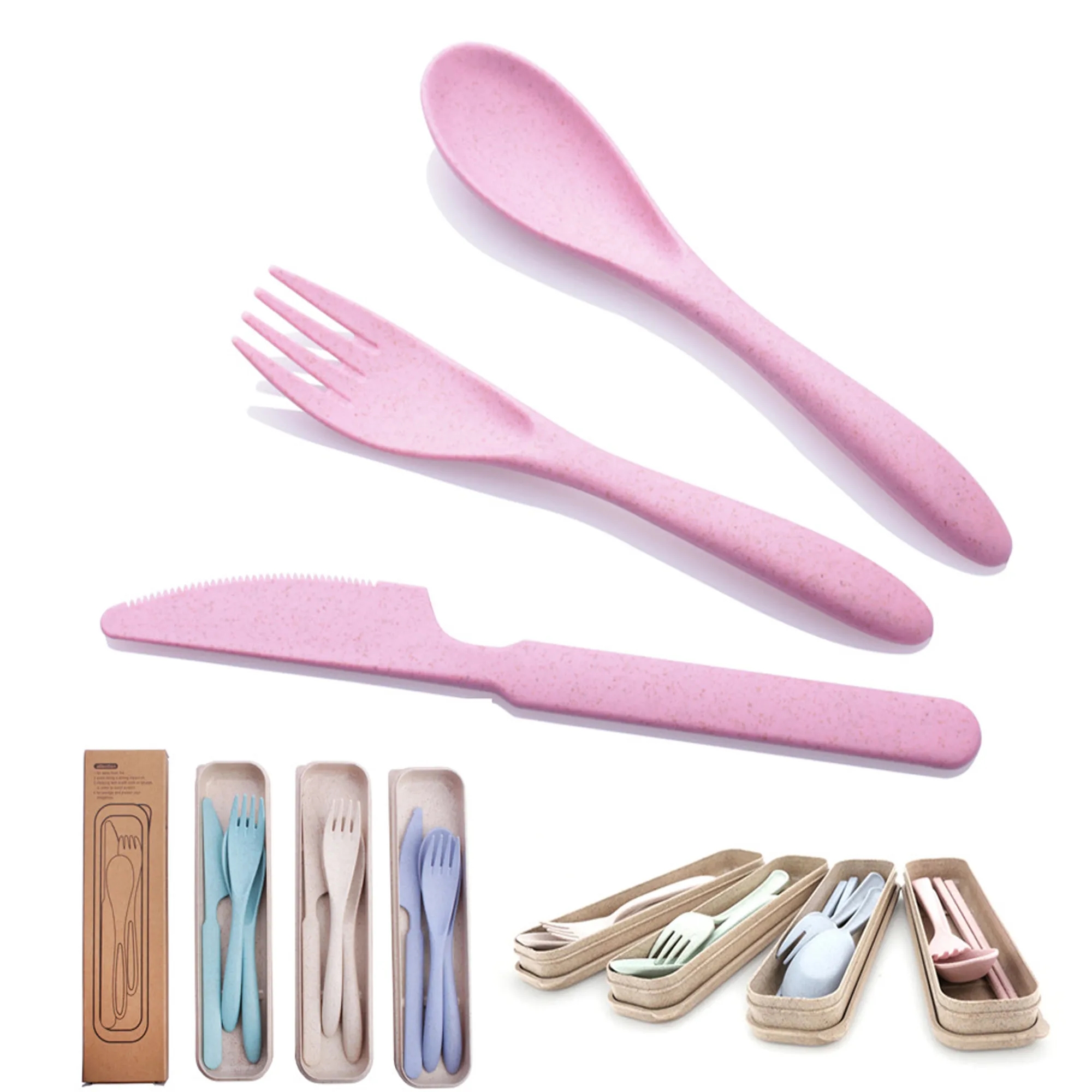 Eco-friendly Biodegradable Straw Cutlery Set 5
