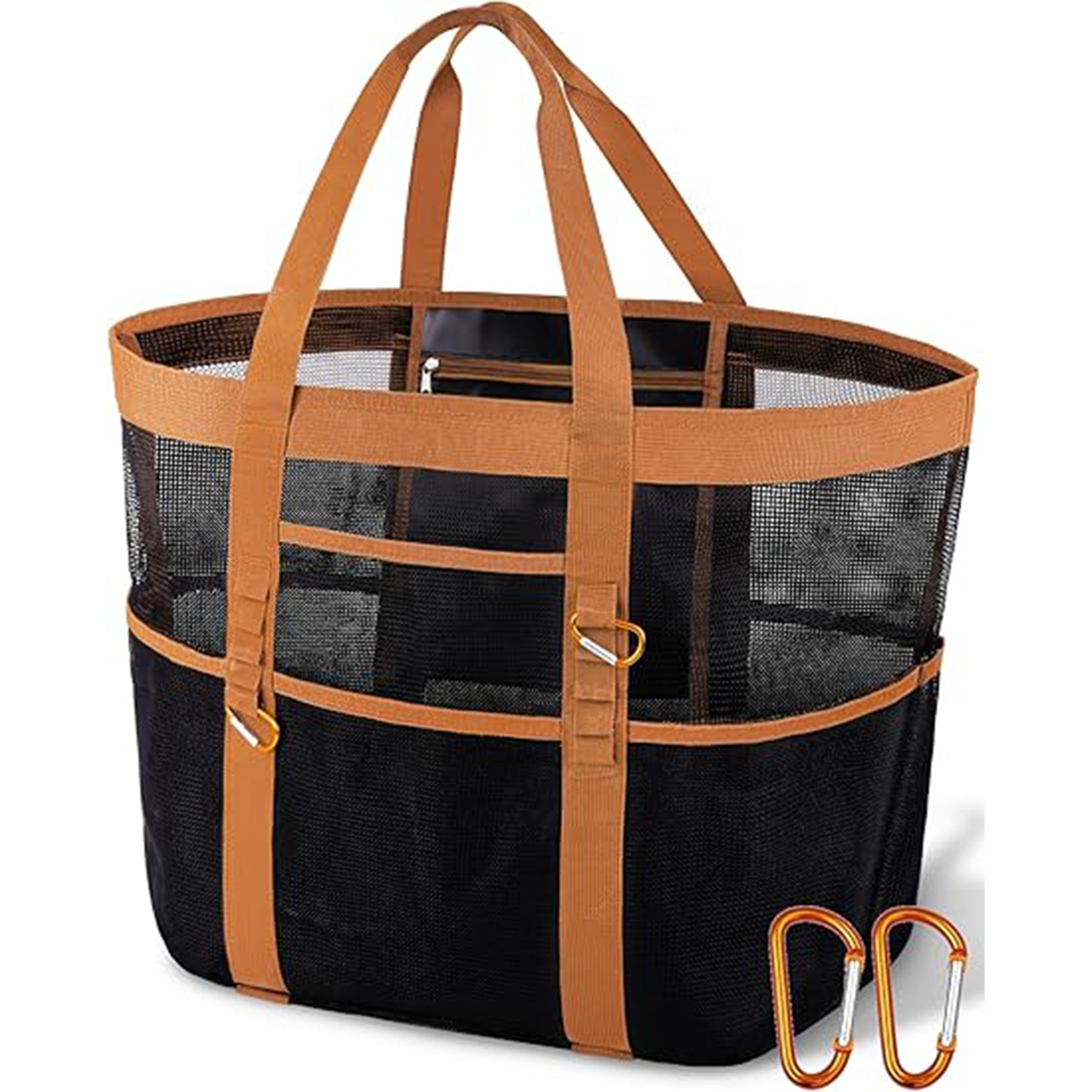Mesh Large Beach Tote Bag, custom tote bag with logo imprint 3