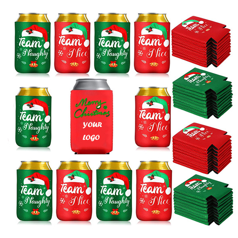 Advertising Gifts Christmas Theme Reusable Stubby Holder, custom koozie with logo imprint 4