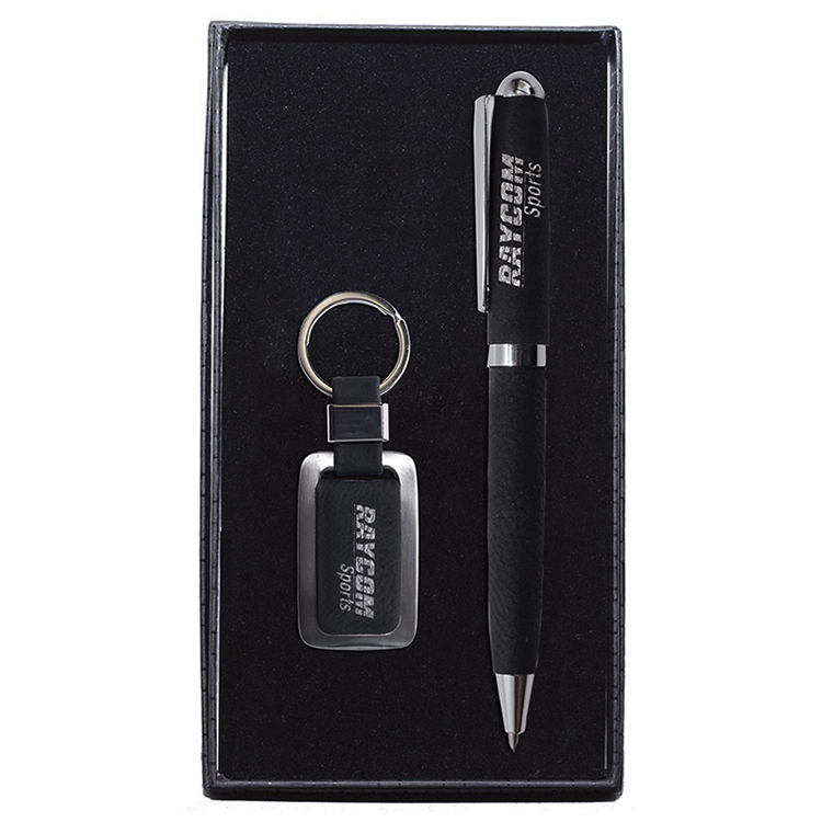 Keychain & Twist Action Ballpoint Pen Gift Set