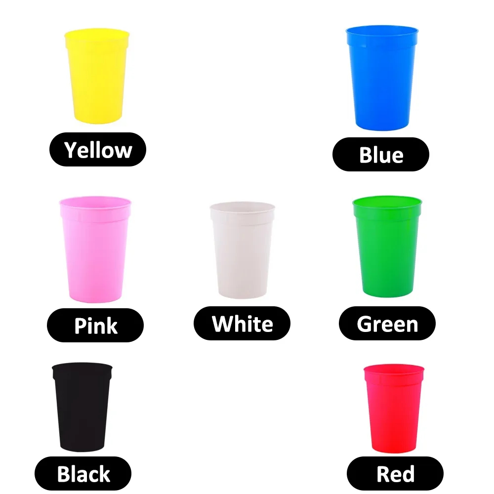 Wholesale BPA Free Reusable Plastic Cups 12oz 14