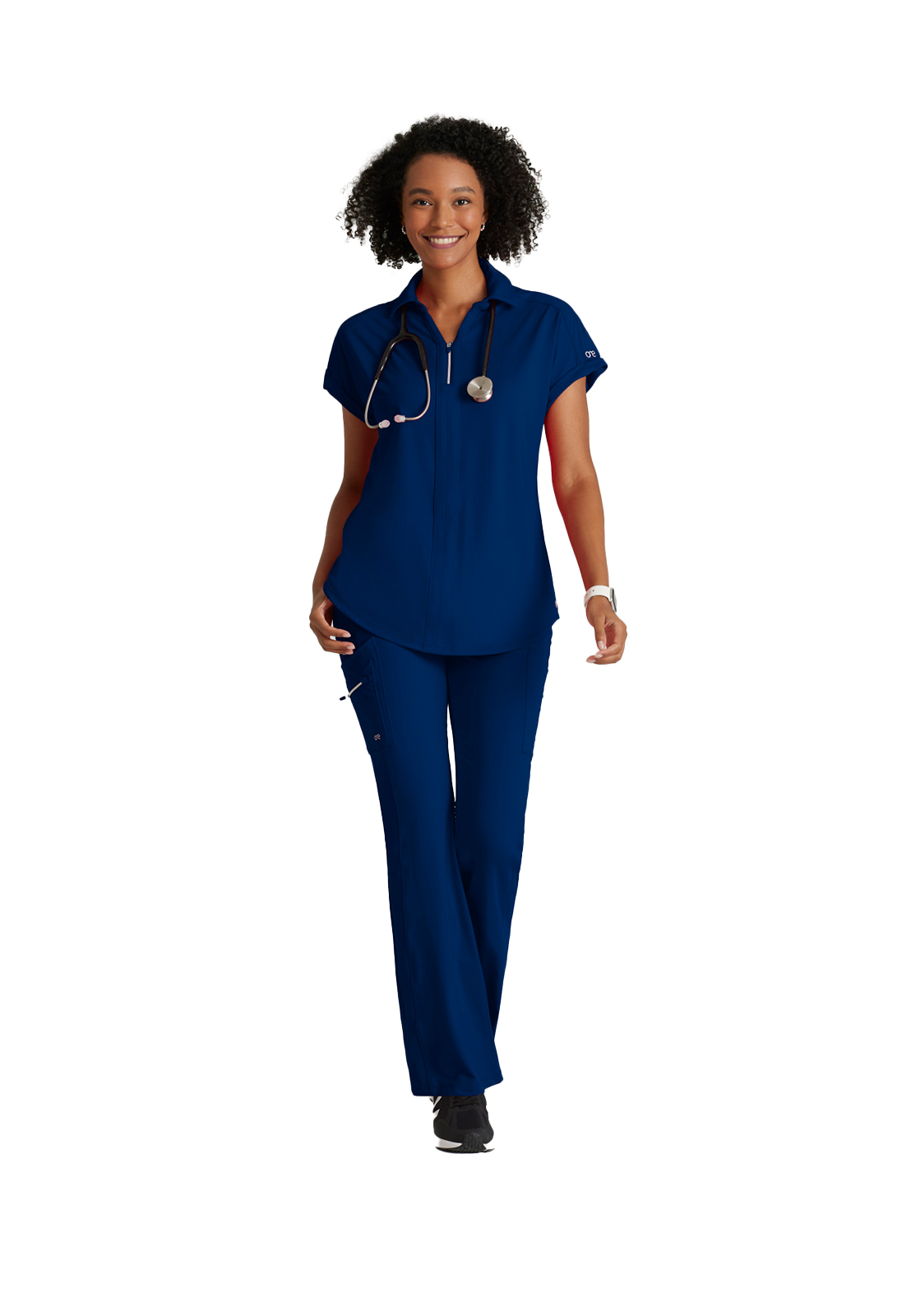 Barco One Performance Knit - Women's Two-Pocket Zip-Neck Engage Scrub Top 9