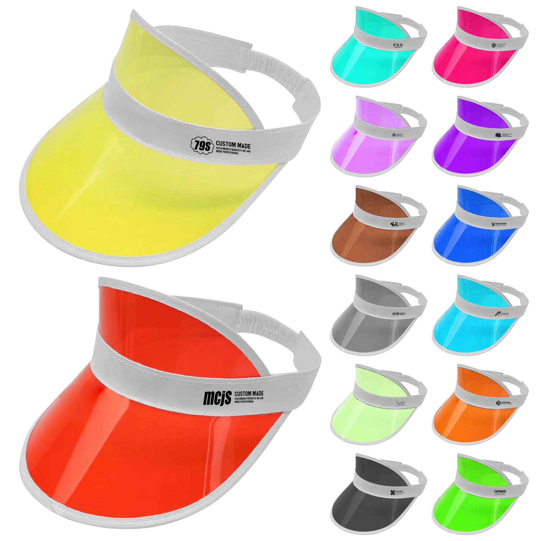 PVC Translucent Travel Hat without Crown 1
