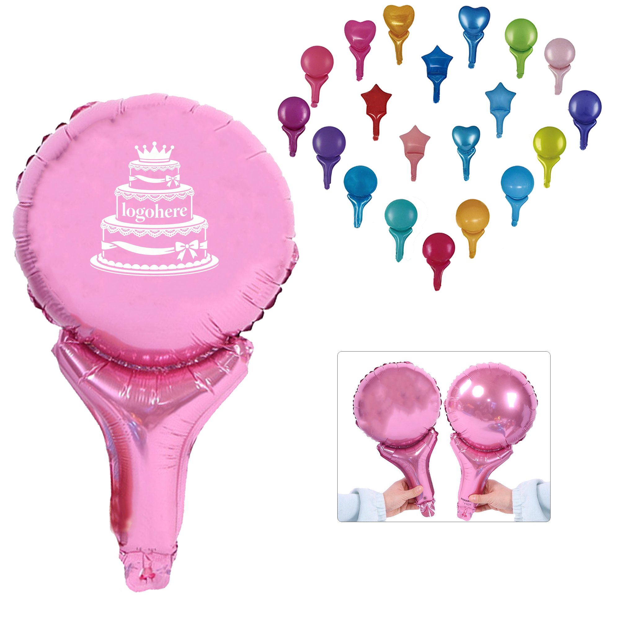 Logo Printed Foil Air Filled Handheld Sign 2
