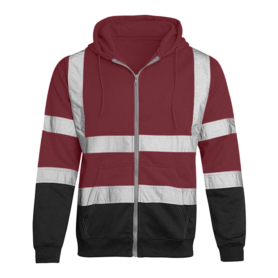 VISIPRO Reflective Colorblock Safety Full-Zip Hoodie - 280G 15