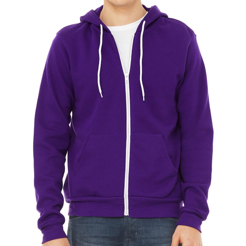 Bella Unisex Poly-Cotton Fleece Full-Zip Hoodie 25