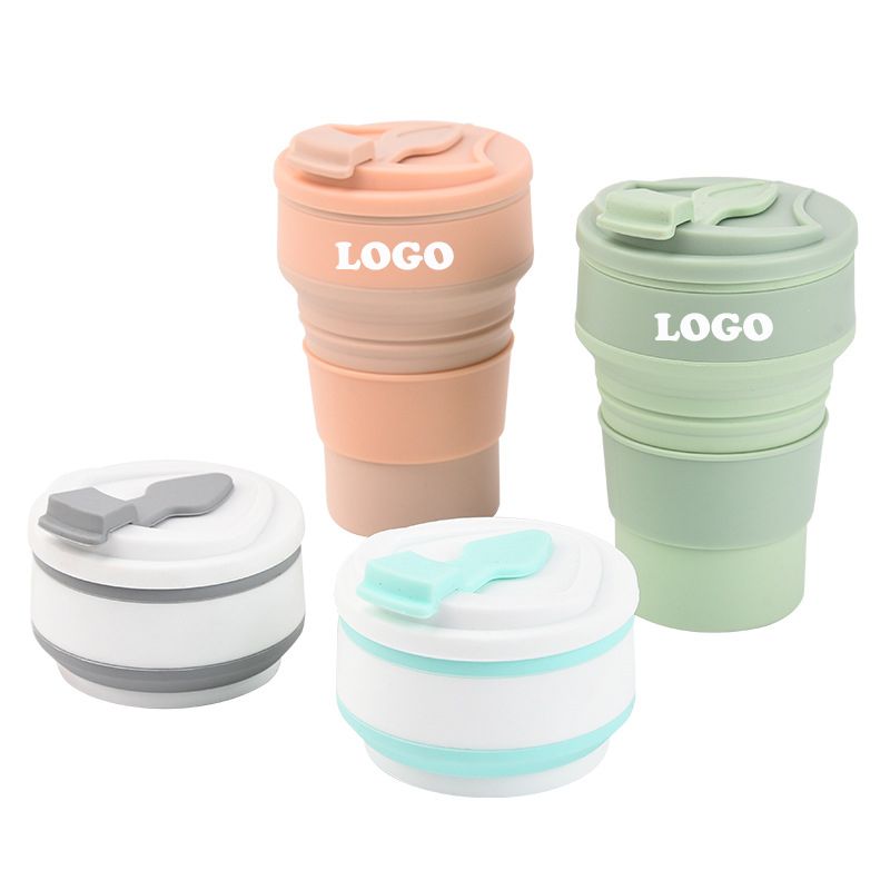 500ML Silicone Collapsible Cup Foldable Mug Portable Camping Cup 6