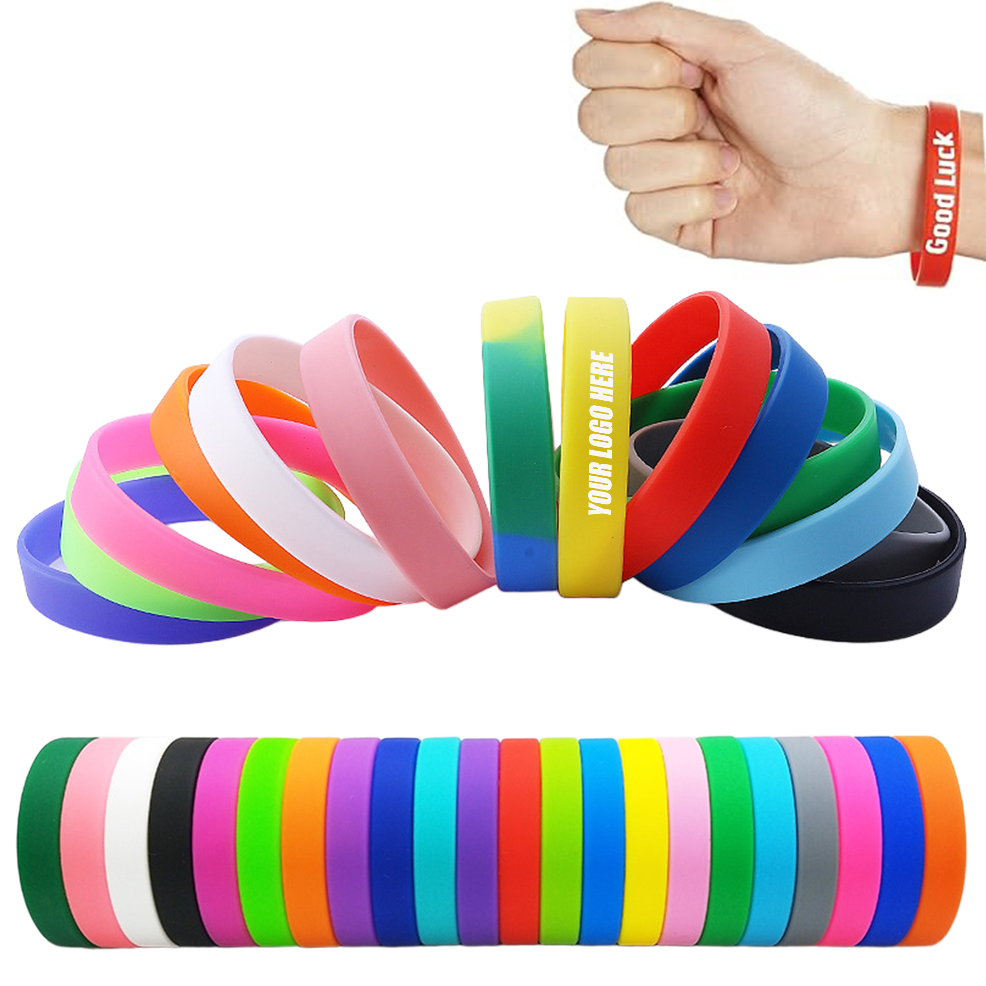 Custom Printed Sports Silicone Bracelet Wristband 4