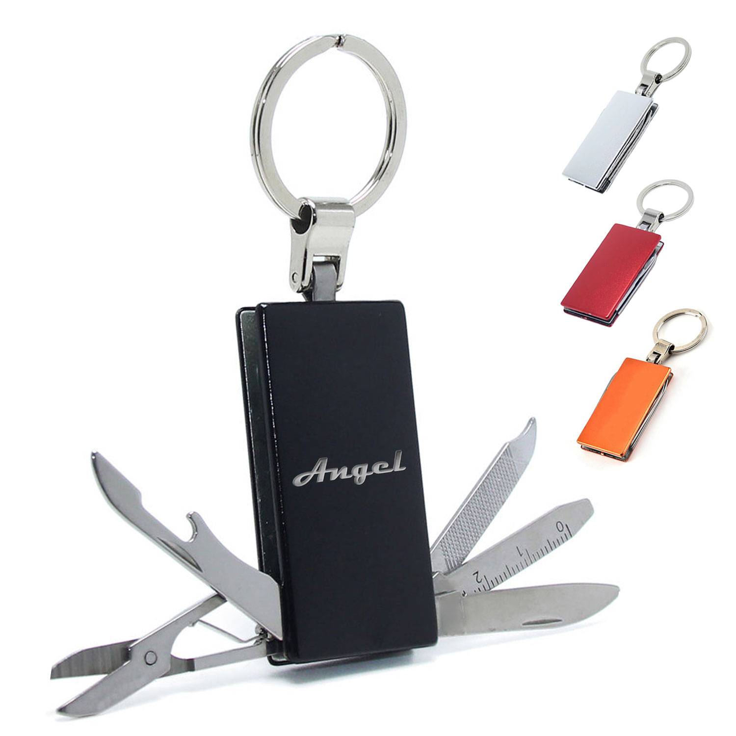 Mini Stainless Steel Folding Multi Tool Keychain 5