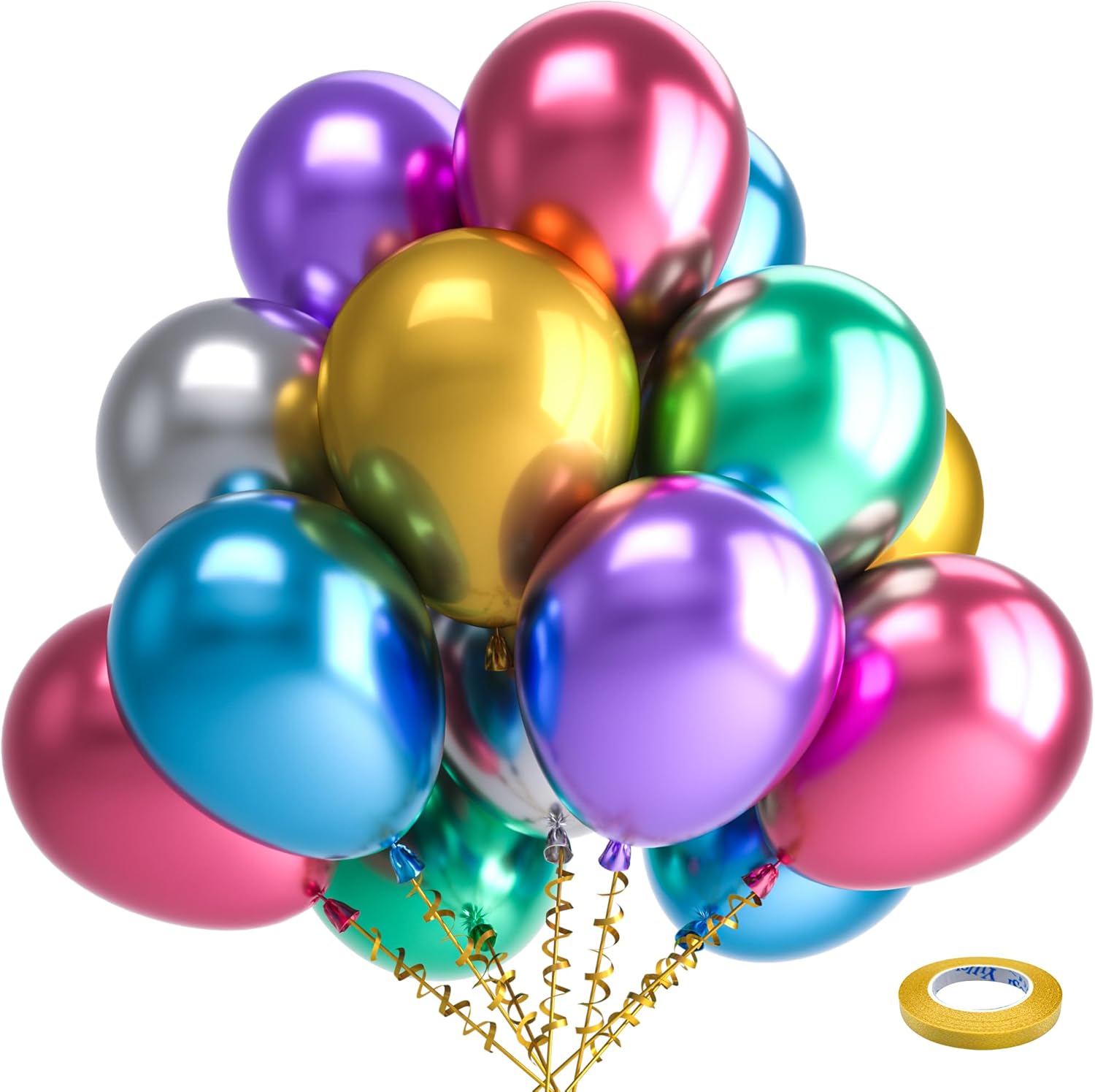 10" Metallic Advertising Helium Latex Balloon 4