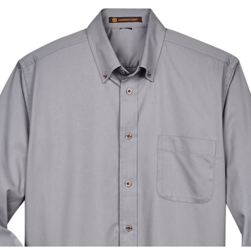 Harriton Men's Tall Easy Blend™ Long-Sleeve Twill Shirt With Stain-Release 25