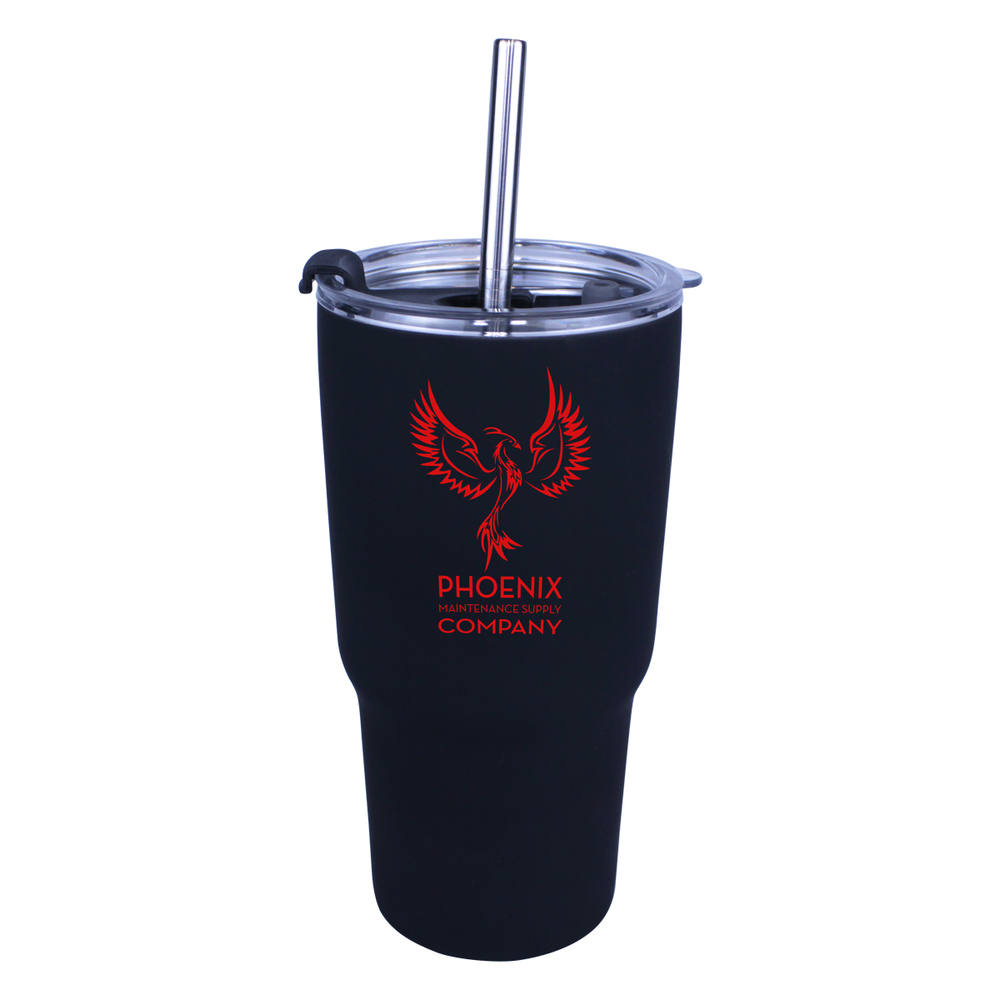 Halcyon® 20 oz. Tumbler with Stainless Straw/Flip Top Lid 6