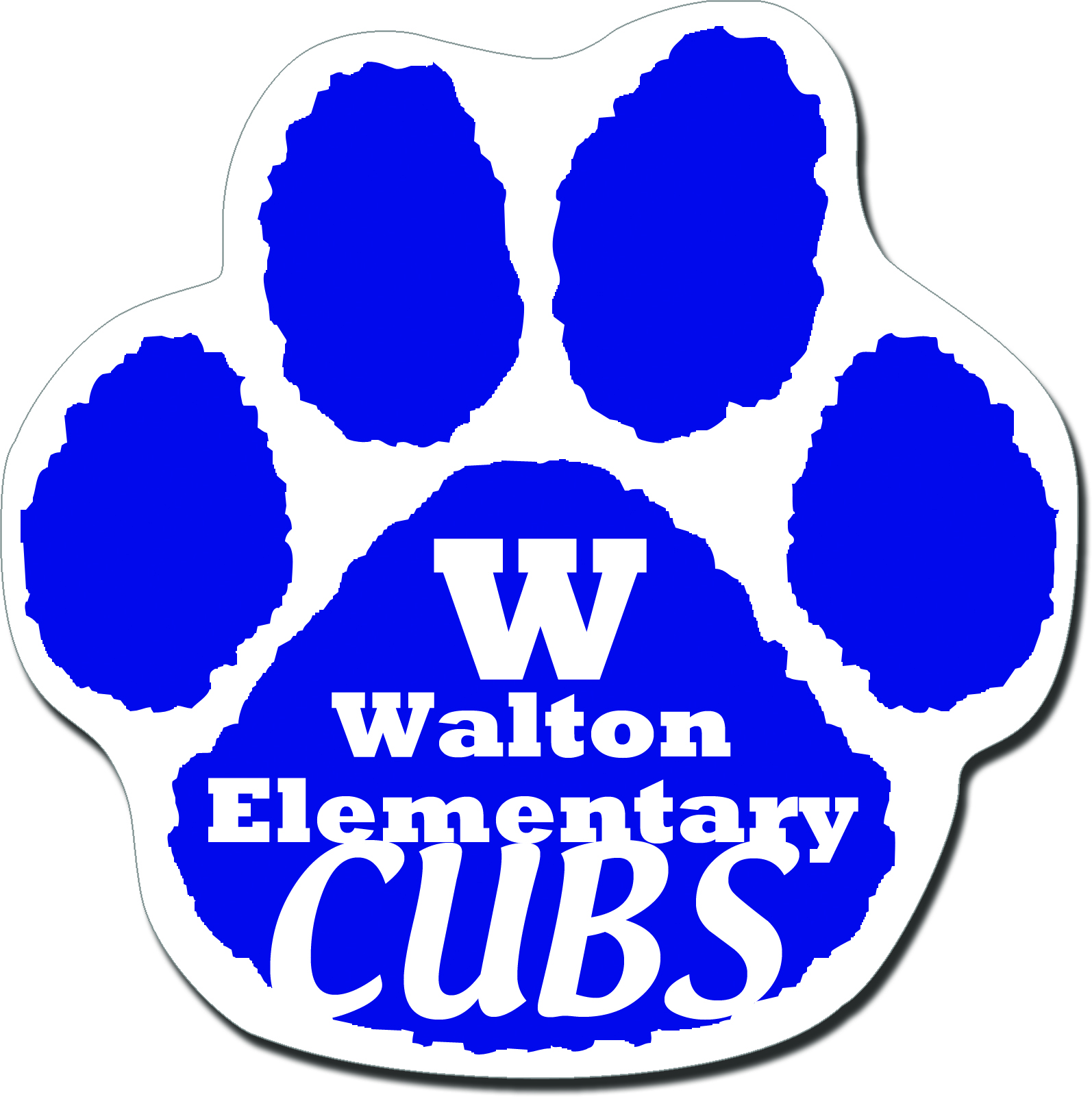 Ultra-Removable Vinyl Paw Booster Decal 1