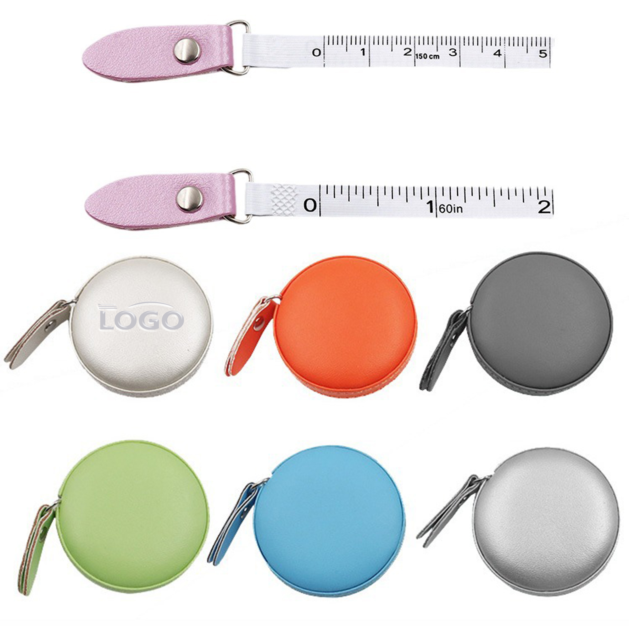 PU Leather Compact Retractable Measuring Tape, 60 Inches 2